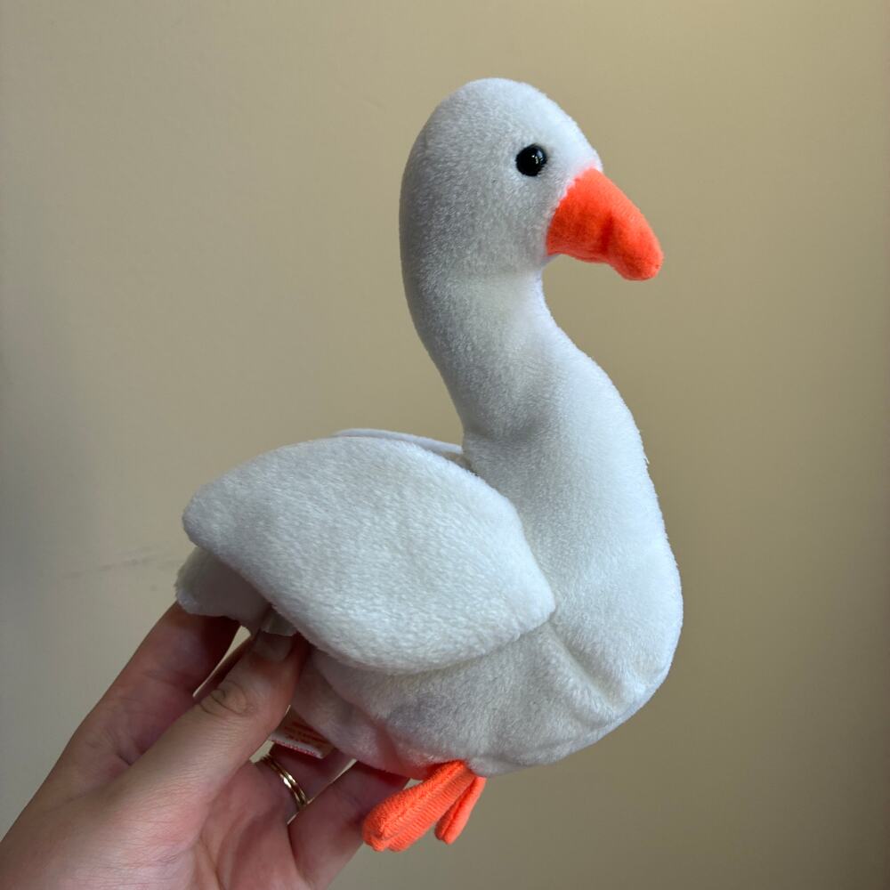The Beanie Babies Collection 1996 Gracie the swan stuffed animal TY with tag - Picture 2 of 7